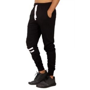 Men Design  Joggers-Black/ White