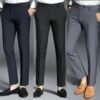 3 Pcs Cute & Smart Suit Trousers - Black, Ash & Navy Blue