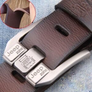Men Genuine Leather Belt Luxury Brand Alloy Metal Pin Buckle Men's Belt