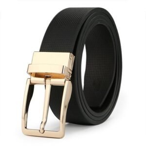 Pin Buckle Belt Men's Double-Sided Leather Casual Fashion Belt Rotating Buckle
