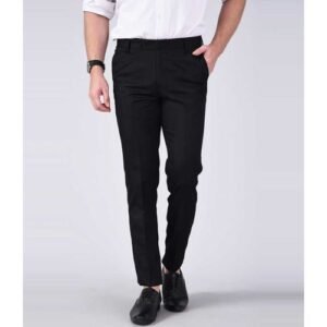 Men Black Quality Trouser (Men's Quality Plain Suit Trouser)