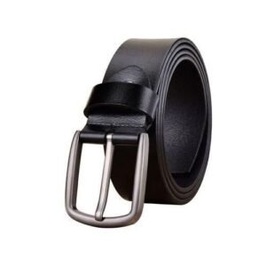 BLACK PURE LEATHER MEN BELT,TRUE COW SKIN LEATHER