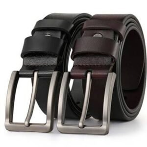 Men Genuine Leather Belt 2 In 1 Brown And Black