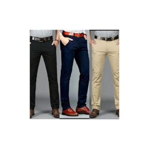 3 In 1 Men's Chinos Trouser -Black, Navy Blue, Carton