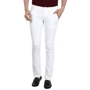 Men's Custom Fits Chinos Pant Trouser White