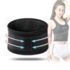 (Black)1Pcs Adjustable Tourmaline Self-Heating Magnetic Therapy Waist Support Belt Lumbar Back JIN