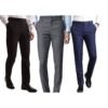 3in1 Plain Trousers For Men- Black, Ash, Navy-blue