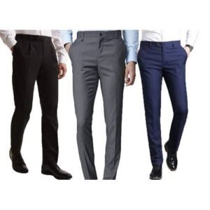 3in1 Plain Trousers For Men- Black, Ash, Navy-blue