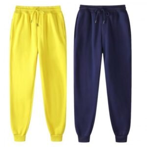 2-in-1 Thick Joggers Pant (Yellow & Navyblue)
