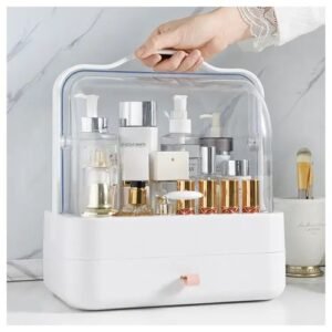 Acrylic Cosmetic Storage Box - ( White)