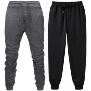 2-in-1 Thick Joggers Pant (Dark Grey & Black)