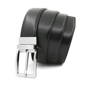 2 In1 Black-Brown Double Sided Reversible Men Leather Belt