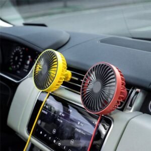 Automatic Car Air Fan Adjustable With Light - USB