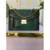 Quality Stock Dark Green Medium Croc Skin Handbag