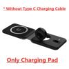 65W 3 In 1 Magnetic Wireless Charger Pad For IPhone 12 13
