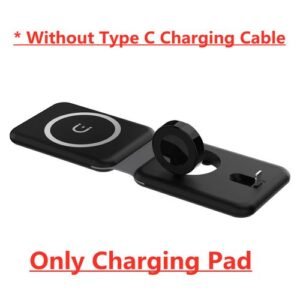 65W 3 In 1 Magnetic Wireless Charger Pad For IPhone 12 13