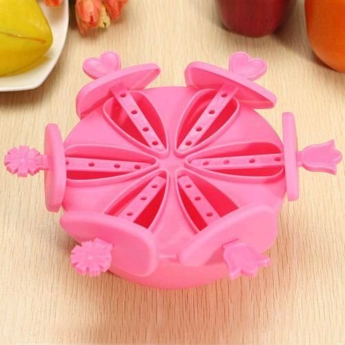 5PCS Novel Homemade 6 Cell Round Food Grade Icelolly Ice Mould Freezer Ice Juice Yogurt Maker Mold Tool Pink