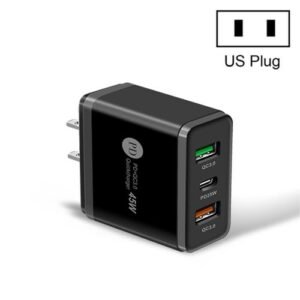 45W PD3.0 + 2 X QC3.0 USB Quick Charger, US Plug