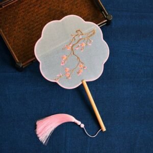 Chinese Traditional Art Embroidery Circular Round Hand Fan