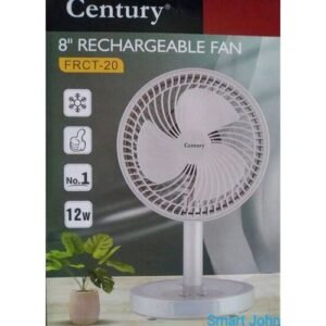 Century 8 Inches Rechargeable Fan With LED Light FRCT-20