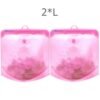2Pack Silicone Food Bag 10ml 1000ml 0ml Leakproof Containers Reusable Fresh Bag Food Storage Bag Freezer Bag Snack