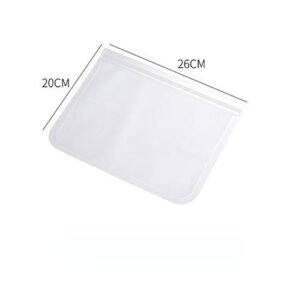 1Pc Reusable Food Freezer Bags Leakproof Silicone Ziplock Bags BPA Free Lunch Bag Meat Fruit Veggies Storage Bag Dishwasher Safe