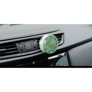 Car Vent Fan With Beautiful Night Light 2024 Edition Green