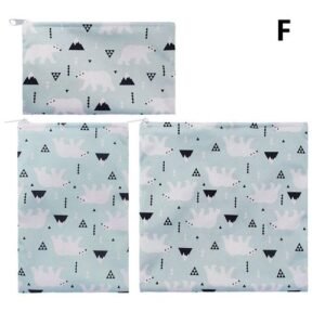 3pcs Reusable Sandwich Bag Snack Food Storage Bags Waterproof Leakproof Lunch Bread Container Storage Case Zipper Freezer Bag