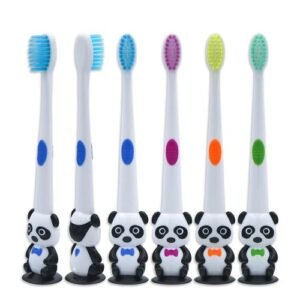 Children's soft bristled cute cartoon giant panda animal toothbrush baby 3-12 years old with fine