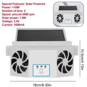 Air Conditioning for Car 3 Heads Auto Ventilation Fan Window Sun Powered Auto Air Vent Cool Cooling System Radiator Cooling Fan
