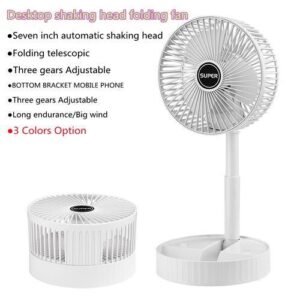 7 Inch Foldable Telescopic Automatic Shaking Head Mute Fan