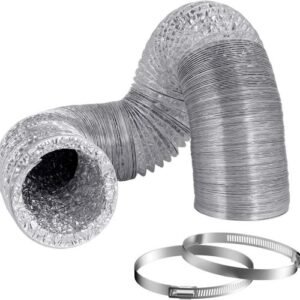Hon&Guan 5 Inch Flexible Dryer Ventilation Hose For Confined Space Exhaust Hose Aluminum Duct For