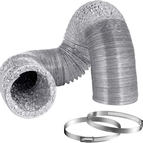 Hon&Guan 5 Inch Flexible Dryer Ventilation Hose For Confined Space Exhaust Hose Aluminum Duct For