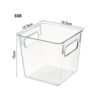 1/4pc Refrigerator Organizer Bins Stackable Fridge Food Storage Box with Handle Clear Plastic Pantry Food Freezer Organizer Tool