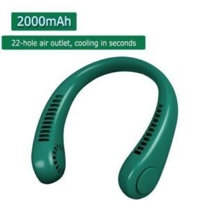 20005000mAh Bladeless Portable Fan Mini Neck Fan USB Charging Summer Cooling Fan Comfortable Adjustable Charging Smart Fan Mute