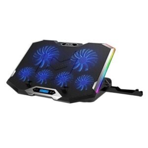 Gaming RGB Laptop Cooler Stand Cooling Pad For 12 To 18" Notebook Blue