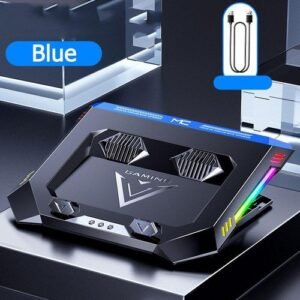 Gaming Laptop Cooler RGB LED Notebook stand 4500 RPM Powerful Air Flow Adjustable Cooling Pad For 12-17 inch Laptop