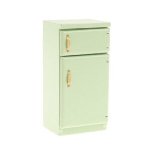 1PC 1/12 Dollhouse Miniature Kitchen Wooden Double Door Fridge Refrigerator Freezer Model For Dolls Bedroom Living Room Accs Toy