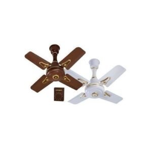 Qasa Short Blade Ceiling Fan -24 Inches COFFEE BROWN/WHITE+free Insulation Tape
