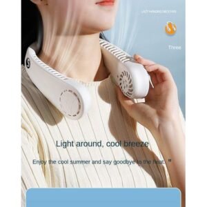 Hanging neck fan outdoor portable mini little fan USB rechargeable hanging neck fan portable fan