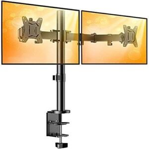 KALOC Dual Monitor Stand Mount Desk Clamp Arms For 17"-27" Monitor