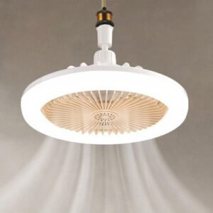 Ceiling Fan 30W E27 Converter Base For Bedroom White Style