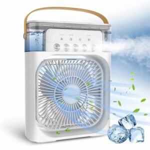 Portable Home Small Air Humidifier 3-Speed Fan - White