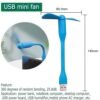 2000/5000mAh Bladeless Portable Fan Mini Neck Fan USB