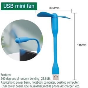 2000/5000mAh Bladeless Portable Fan Mini Neck Fan USB