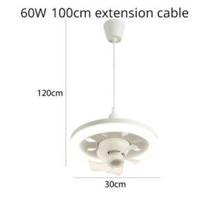 60W Ceiling Fan E27 With Led Light And Remote Control 360 ? Rotation Cooling Electric Fan Lamp Chandelier For Room Home Decor