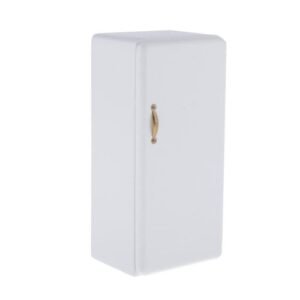 Modern Kitchen Single Door Fridge Refrigerator Freezer 12th Doll House