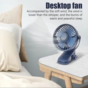 Portable USB Mini Handheld Clip Ultra-quiet Rechargeable Fan