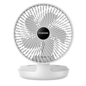 Folding Office Desktop Portable Small Fan 8 Inch White