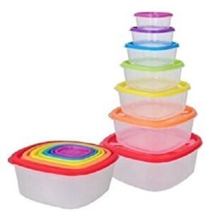 Refrigerator Freezer Storage Container Micro Wave Bowl-7Sets